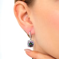 حلق فضة عيار 925 مرصع بأحجار زركون - حلق سٌدى