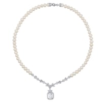 طقم البريق العربي لون فضي وأحجار الزيركون الماسية