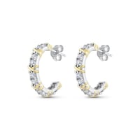 حلق فضة عيار 925 مرصع بأحجار زركون - حلق الحسناء