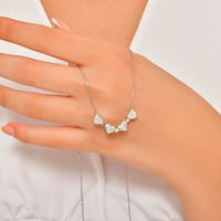 سلسلة تالين - سلسال فضة نسائي بأحجار زيركون بيضاء...