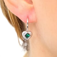 حلق انت القلب - حلق فضة صغير عيار 925