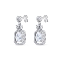 طقم البريق العربي لون فضي وأحجار الزيركون الماسية