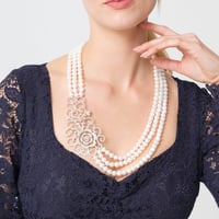 عقد انت السعادة - عقد لولو طويل - 3 طبقات