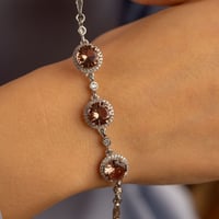 أسوارة نسائية فضة عيار 925 مرصعة بأحجار زركون - أس...