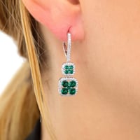 حلق رونق - حلق فضة طويل عيار 925