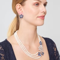 طقم زهرة النيميسيا الزرقاء - طقم لولو زراعي طبيعي...