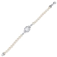 طقم البريق العربي لون فضي وأحجار الزيركون الماسية