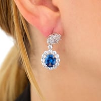 حلق فضة ناعم مرصع بأحجار زركون - حلق سما