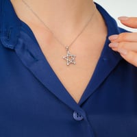 طقم انت نجمة السماء - طقم فضة عيار 925 مرصع بأحجار...