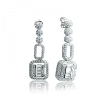 طقم فضة نسائي عيار 925 مرصع بأحجار زركون - طقم باغ...