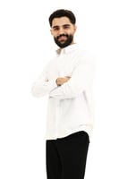 قميص اكسفورد رجالي أبيض