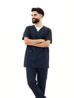 سكراب طبي رجالي كحلي داكن – طقم عملي مريح من ELEGA...