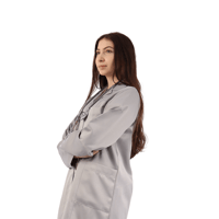 لاب كوت نسائي رمادي