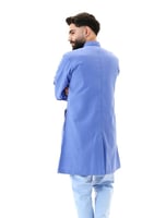 لاب كوت رجالي أزرق سحاب – تصميم أنيق وخامة مريحة