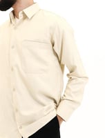 قميص اكسفورد رجالي بيج