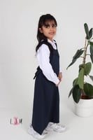 مريول روضة كحلي مع ازرار امامي 1037