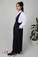 مريول ثانوي كحلي شيال موديل عصري صدر سبعة