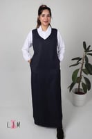 مريول كحلي شيال كسرات جانبية على الشيال