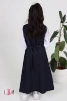 مريول روضه مع ببيونه كحلي 1108