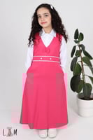 شيال مريول ابتدائي ببيونه مع ازرار وردي 1070 بدون...