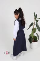 مريول روضه كحلي مع مطاط جانبي 1038