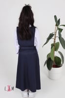 مريول روضه كحلي مع مطاط جانبي 1038