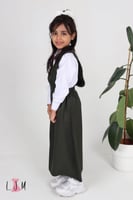 مريول روضه زيتي مع مطاط جانبي 1066