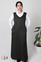 مريول متوسط زيتي شيال ببيونة ساده