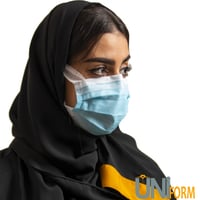 الكمامة المريحة مطاط ذكي 3 طبقات لون ازرق