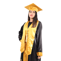 قبعة تخرج للكبار لون ذهبي