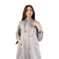 لاب كوت رصاصي نسائي طويل