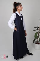 شيال مريول كحلي شيال حركة عصرية وكسرات على الصدر ب...