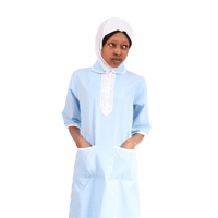 زي عاملات منزلية قطعة وحدة مقلم مع تطريز دانتيل