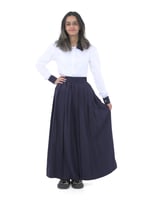 تنورة مرحلة ثانوي كحلي كسرات