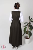 مريول متوسط زيتي شيال شبيح حزام مطاط من الجابين