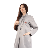 لاب كوت رصاصي نسائي طويل