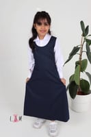 مريول شيال روضه كحلي مع ازرار امامي 1037بدون بلوزه