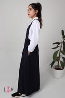 مريول كحلي شيال حزام مطاط من الجانبين