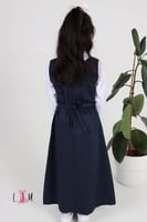 مريول روضة كحلي مع ازرار امامي 1037