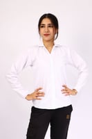 بلوزه ابيض سادة لجميع المراحل قطن مخلوط