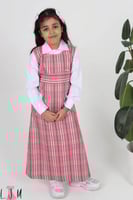 مريول روضه مع كسرات امامي مقلم مربعات 0100