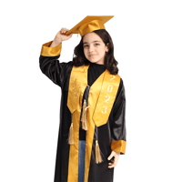 قبعة تخرج للصغار لون ذهبي