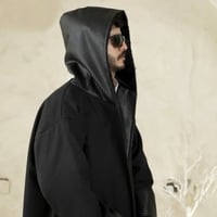 فروه قماش جوخ مع جلد على الأطراف