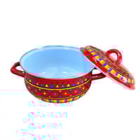 قدور غضار نقش عسيري -طقم 6حبة