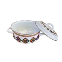 قدور غضار نقش سدو -طقم 6حبة