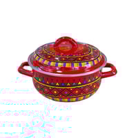 قدور غضار نقش عسيري -طقم 6حبة