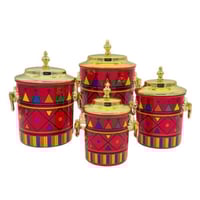 علب سكر وشاي عسيري احمر