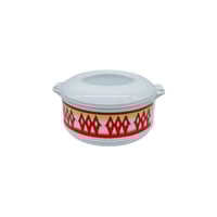 حافظة طعام نقش غضار احمر ( طقم صغير )