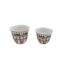 فنجان عسيري ابيض - ملون