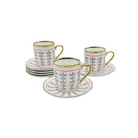 كوب الطيبين سيراميك احمر اخضر بصحن